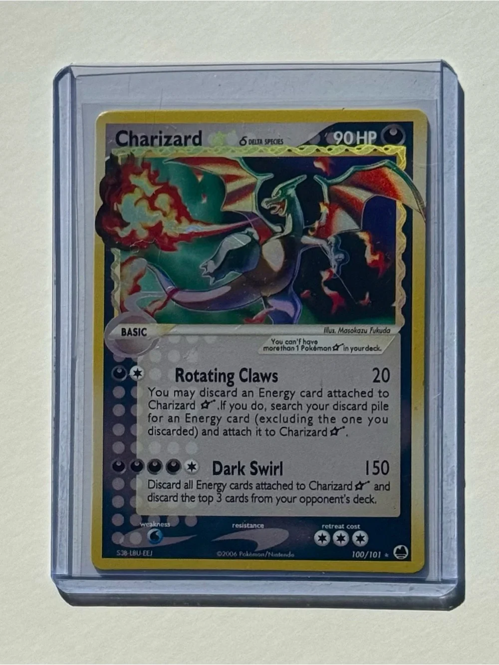2006 Pokemon EX Dragon Frontiers CHARIZARD HOLO GOLD STAR EX 100/101 Fan Art DIY